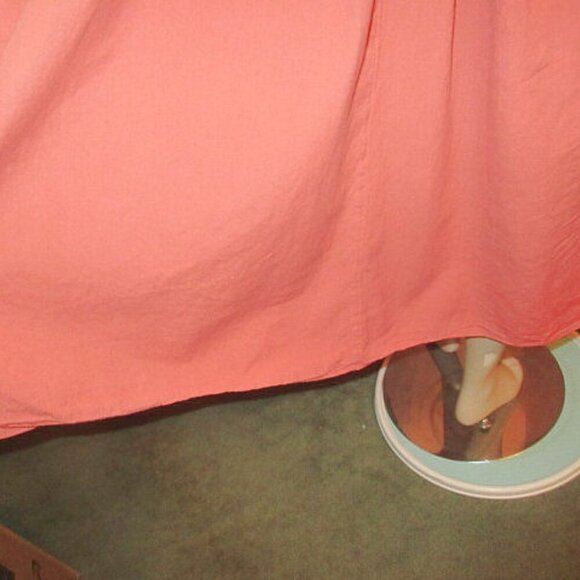 Free People Darling Days Midi Dress Size S Pockets Linen Blend Ruffle Pleated - Picture 10 of 12